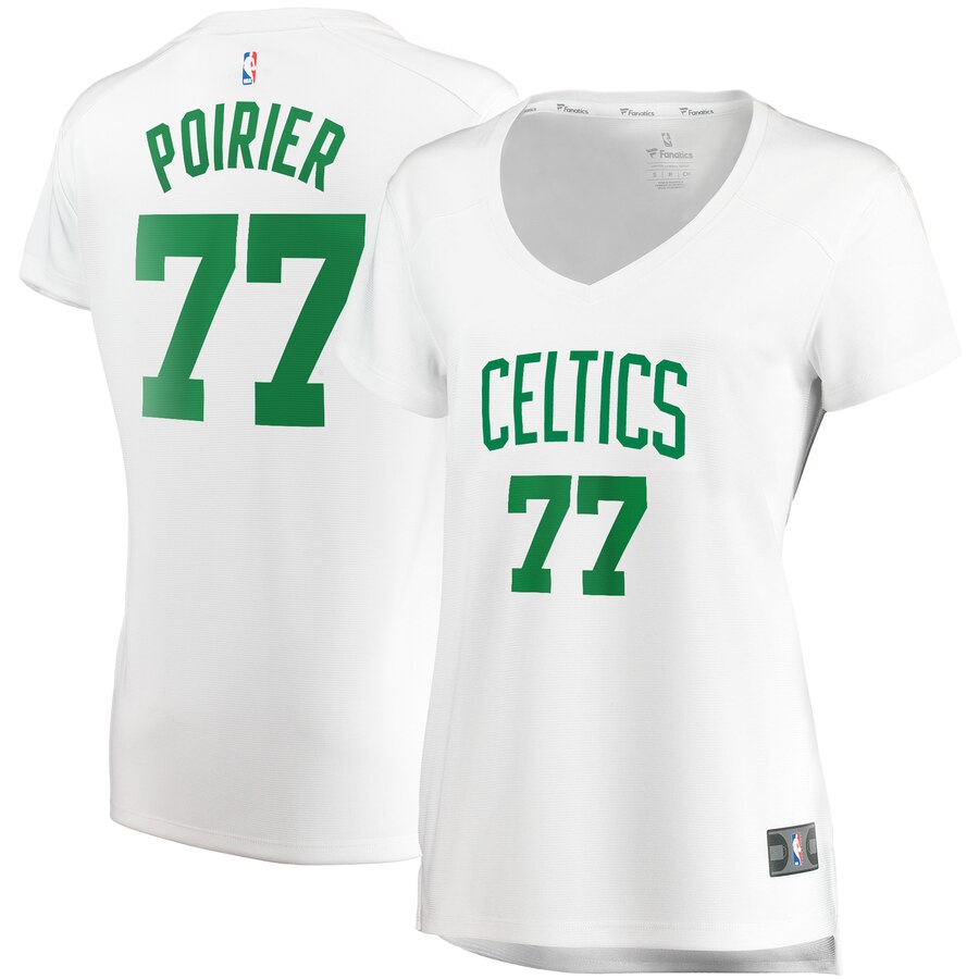 Women's Boston Celtics Vincent Poirier #77 Fast Break Fanatics Branded Association Edition Player White Jersey 2401PRVG